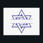 jüdische Star Postkarte<br><div class="desc">Bringen Sie Hanukkah ein schönes Licht mit einem Atemberaubenden neuen Stern von David!</div>