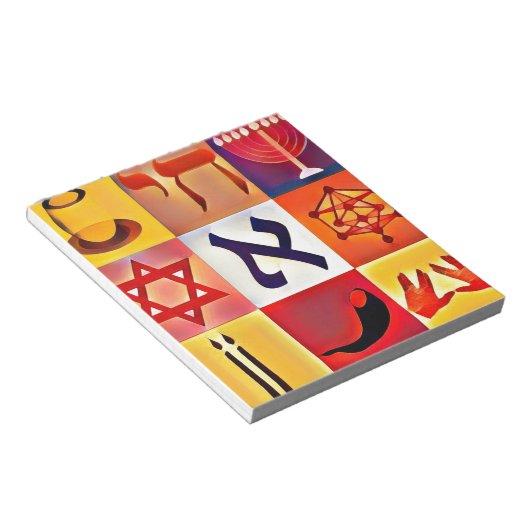 Jüdische Symbole Notizblock (angewinkelt)