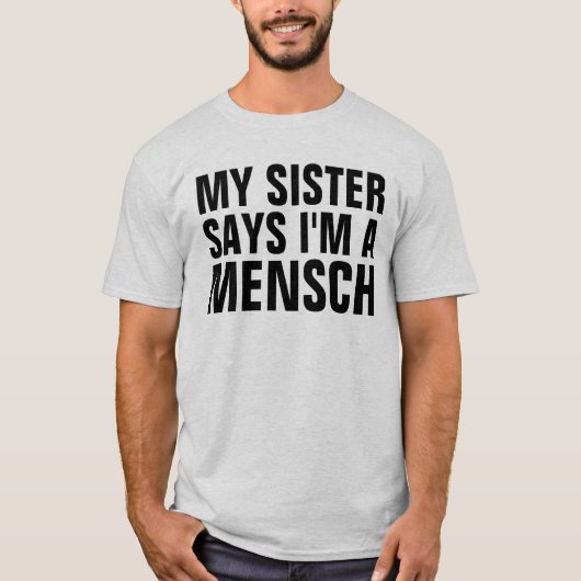 Jüdische T - Shirt für Brother, MENSCH (Vorderseite)