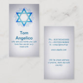 Jüdische Visitenkarte (Vorne/Hinten)