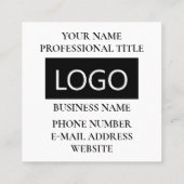 Jüdische Visitenkarten - Square Baruch Hashem Quadratische Visitenkarte (Rückseite)