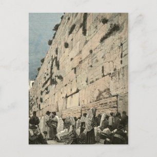 Jüdische Wailing Wall Kotel Buraq Jerusalem Vintag Postkarte