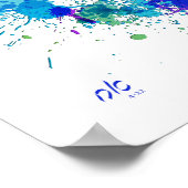 Jüdische Zuhause Blessing Birkat HaBayit Paint Spr Poster (Ecke)