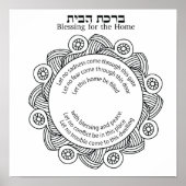 Jüdische Zuhause segnen Poster (Vorne)