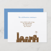 Jüdischer Bar Mitzvah-Empfang Dylan Max Jerusalem Einladung (Vorne/Hinten)