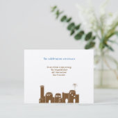 Jüdischer Bar Mitzvah-Empfang Dylan Max Jerusalem Einladung (Stehend Vorderseite)