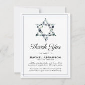 Jüdischer Begräbnisstar David Dankeskarte (Vorderseite)