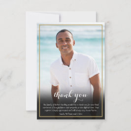 Jüdischer Begräbnisstar Foto Star of David Elegant Dankeskarte