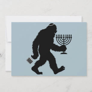 Jüdischer Bigfoot Chanukka Hanukka Humor Lustig  Feiertagskarte