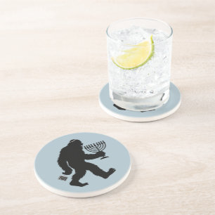 Jüdischer Bigfoot Chanukka Hanukkah Humor Lustig Getränkeuntersetzer