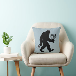 Jüdischer Bigfoot Chanukka Hanukkah Humor Lustig Kissen