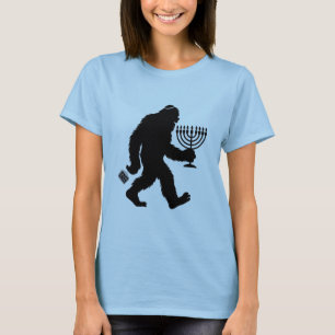 Jüdischer Bigfoot Chanukka Hanukkah Humor Lustig  T-Shirt