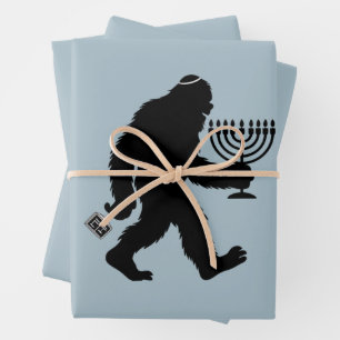 Jüdischer Bigfoot Hanukkah Chanukah Humor Lustig  Geschenkpapier Set