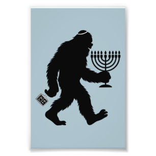 Jüdischer Bigfoot Hanukkah Chanukah Spaß Unglaubli Fotodruck