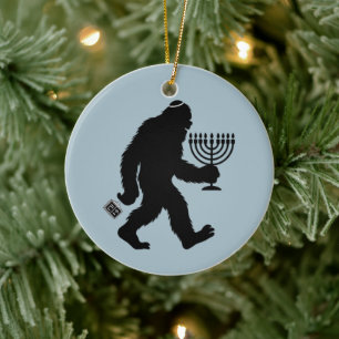 Jüdischer Bigfoot Hanukkah Chanukah Spaß Unglaubli Keramik Ornament