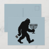 Jüdischer Bigfoot Hanukkah Chanukah Spaß Unglaubli Postkarte (Vorne/Hinten)