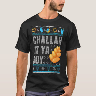 Jüdischer Challah bei Ya Boy Frohes Hanukkah Chanu T-Shirt