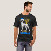 Jüdischer Dalmatiner Dog Menorah Happy Hanukkah Ch T-Shirt (Vorne ganz)