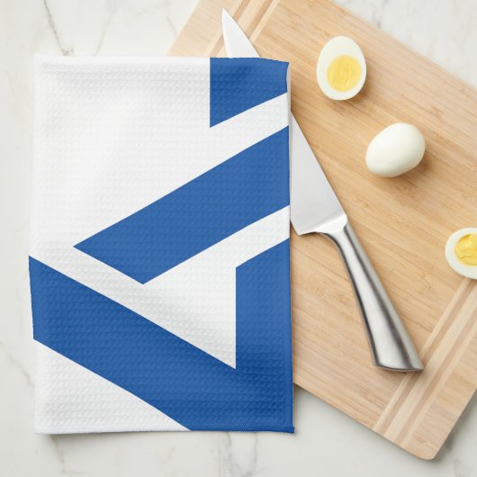 Jüdischer Davidsstern Blau Geschirrtuch (Viertel Falte)