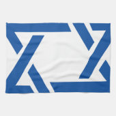 Jüdischer Davidsstern Blau Geschirrtuch (Horizontal)