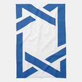 Jüdischer Davidsstern Blau Geschirrtuch (Vertikal)