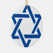 Jüdischer Davidsstern Blau Keramikornament (Rechts)