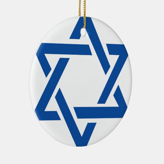 Jüdischer Davidsstern Blau Keramikornament (Rechts)