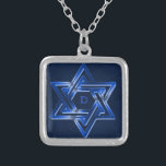 Jüdischer Davidsstern Glanz Versilberte Kette<br><div class="desc">Personifizieren Sie es mit der Initiale/dem Namen der Empfängers oder löschen Sie,  wenn Sie ihn eher ohne Text haben würden. Ursprünglicher Entwurf durch riverme* ©2012.</div>