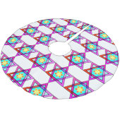 Jüdischer Davidsstern Polyester Weihnachtsbaumdecke (Schrägansicht)