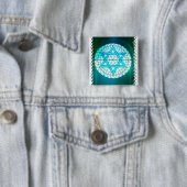 Jüdischer Davidsstern Quadratisches Button (Beispiel)