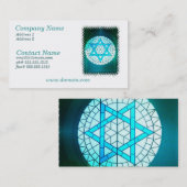 Jüdischer Davidsstern Visitenkarte (Vorne/Hinten)