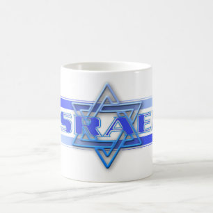 Jüdischer Davidstern Israel Blau und Weiß Kaffeetasse