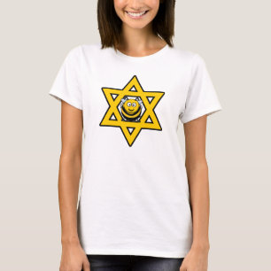 Jüdischer Davidstern mit einer Honigbiene T-Shirt