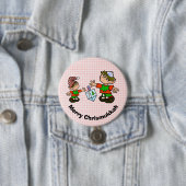 Jüdischer Elf und Dreidel Chrismukkah Button (Beispiel)