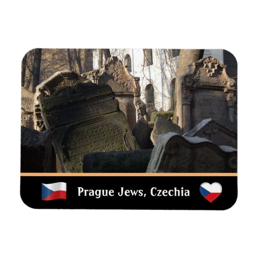 Jüdischer Friedhof und berühmtes Prag, Tschechien Magnet (Horizontal)