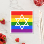 Jüdischer Gay Rainbow Flag Star von David Serviette (Beispiel)