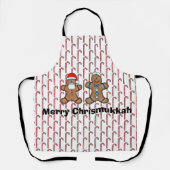 Jüdischer Gingerbrot Mann und Santa Schürze (Vorderseite)