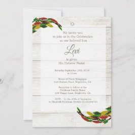 Jüdischer hebräischer Junge, der rustikale Namen t Einladung