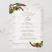 Jüdischer hebräischer Junge, der rustikale Namen t Einladung (Vorne/Hinten)