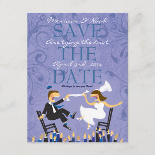 Jüdischer Hora-Stuhltanz Hochzeit Save the Date