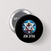 Jüdischer Jitsu Funny Hanukkah Rabbi Karate Chanu Button (Vorne & Hinten)