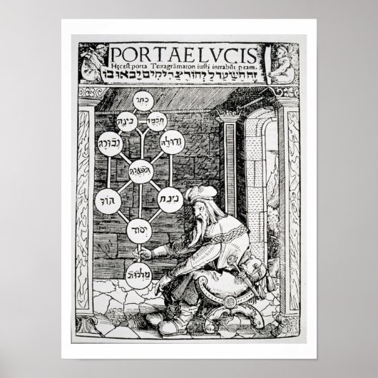 Jüdischer Kabbalist mit Sephiroth, Kopie eines i Poster (Vorne)