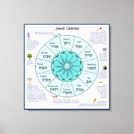 jüdischer Kalender Leinwanddruck