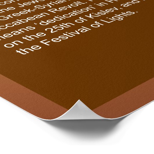 jüdischer Kalender Poster (Ecke)