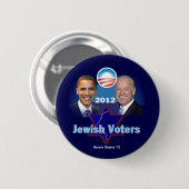 Jüdischer Knopf Obama Button (Vorne & Hinten)