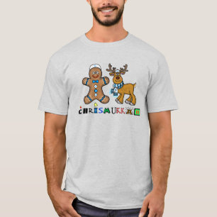 Jüdischer Lebkuchenmann und Renntier T-Shirt