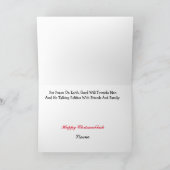 Jüdischer Mann Santa Fags Chrismukkah-Karte Karte (Innenseite)