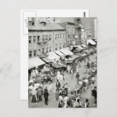 Jüdischer Markt, 1890er Postkarte (Vorne/Hinten)