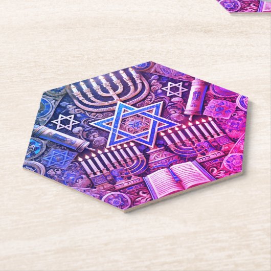 Jüdischer Marmor-Untersetzer Untersetzer (angewinkelt)