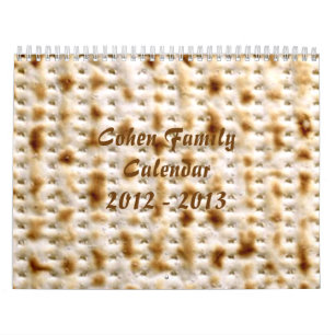 Jüdischer Matzo-Wandkalender, ~ 2012-2014 fertige Kalender